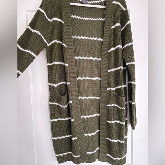 Olive Knit Cardigan - Picture 2 of 3